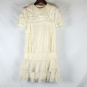 Vintage Gunne Sax by Jessica McClintock‎ Cream Lace Dress